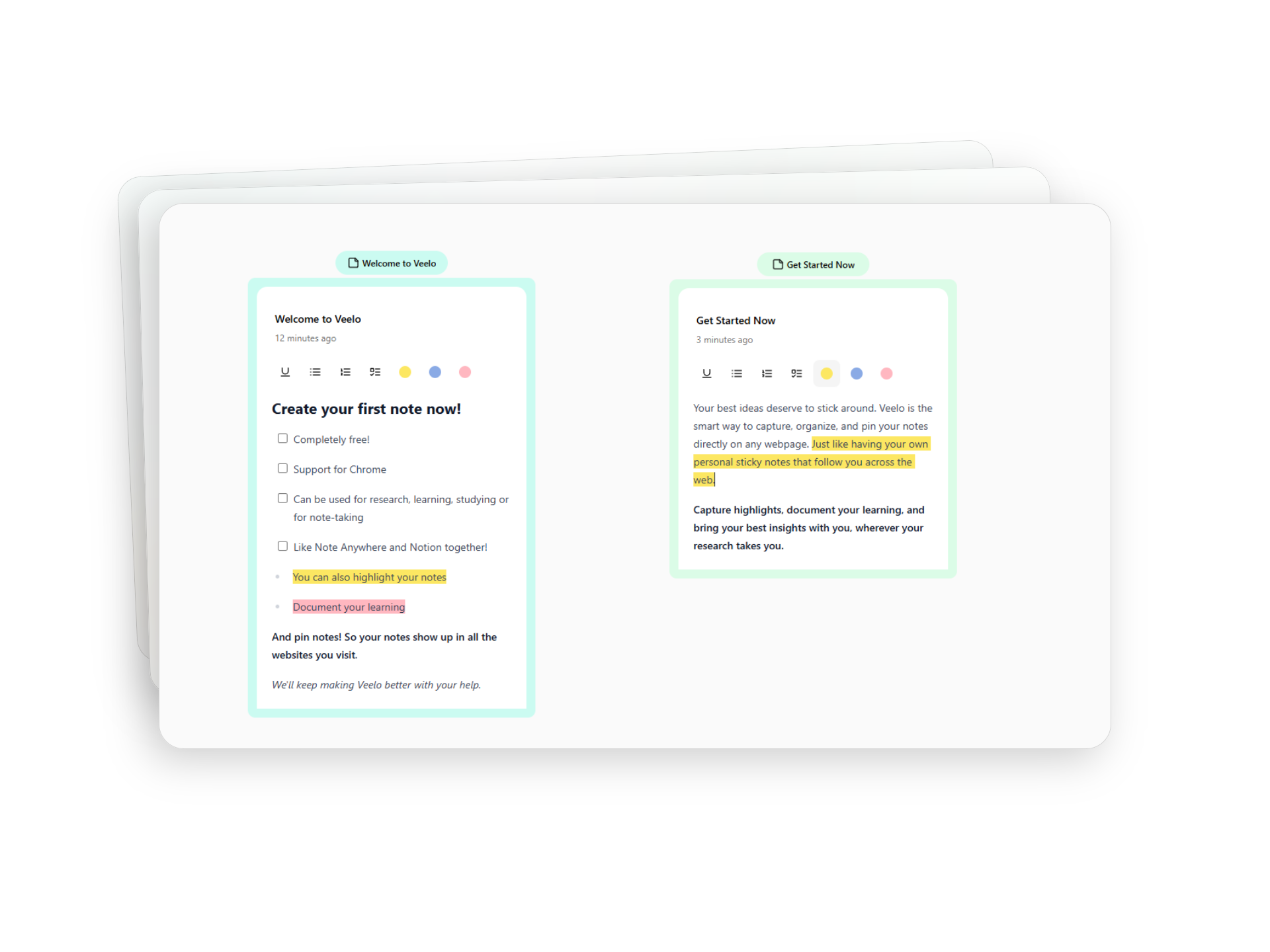 Veelo browser extension interface